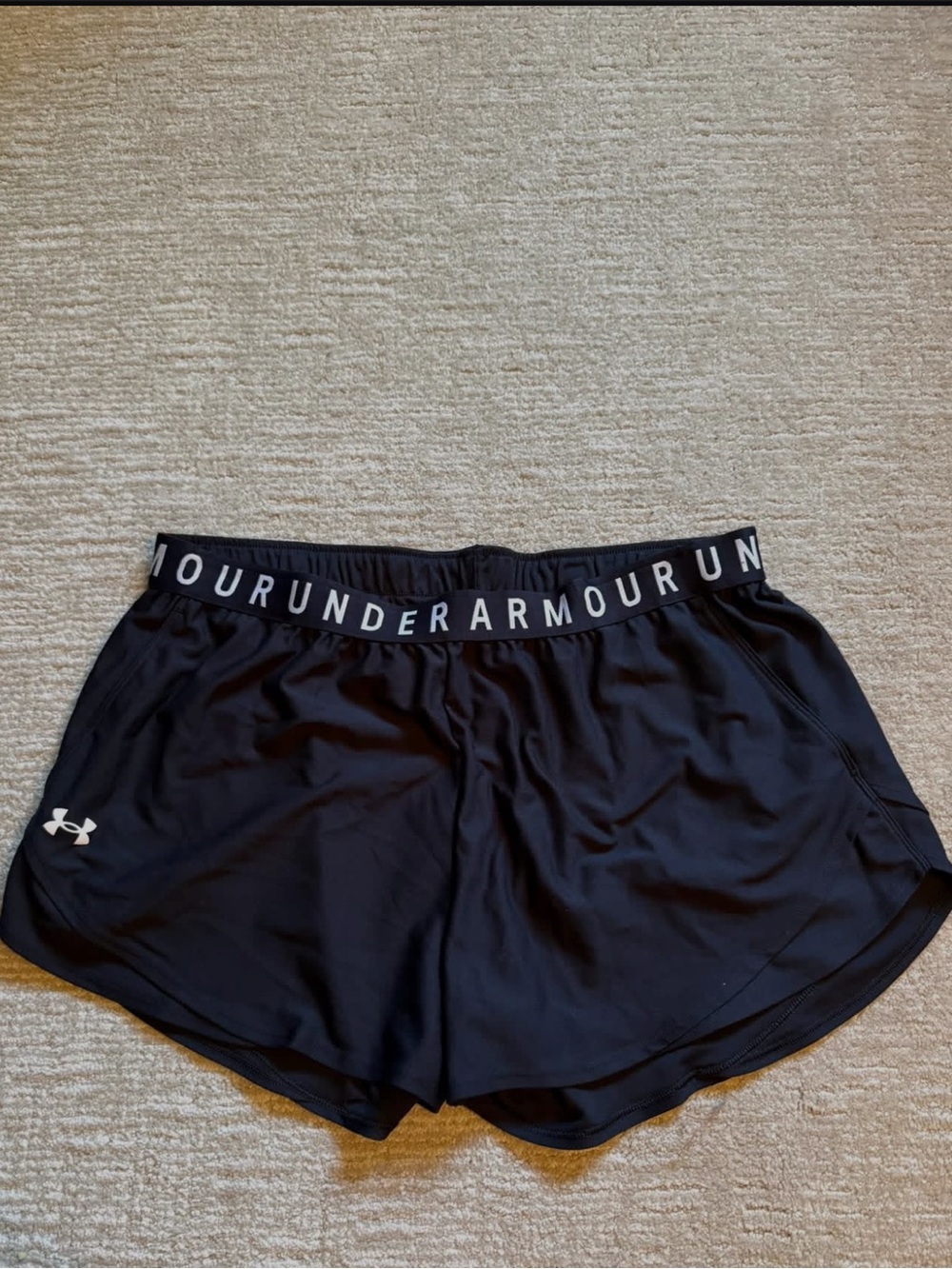 Under Armour Black Women’s Athletic Shorts with Branded Waistband